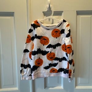 Carter's Halloween Pumpkin and Bat Shirt - Orange and Black